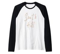 South Hill Washington Diseño Elegante Vintage Camiseta Manga Raglan