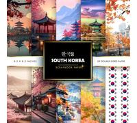 South Korea scrapbook paper: Double-Sided Decorative Craft Papers for JunkJournals, Wrapping, Card Making, Mixed Media & More