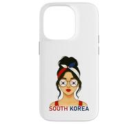 South Korean Girl South Korea Flag South Korean Girlfriend Carcasa para iPhone 14 Pro