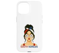 South Korean Girl South Korea Flag South Korean Girlfriend Carcasa para iPhone 15