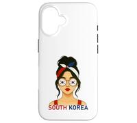 South Korean Girl South Korea Flag South Korean Girlfriend Carcasa para iPhone 16