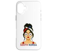 South Korean Girl South Korea Flag South Korean Girlfriend Carcasa para iPhone 16 Plus
