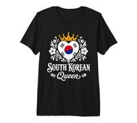 South Korean Queen South Korea Flag Proud South Korean Woman Camiseta Premium