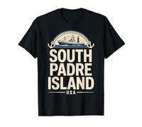 South Padre Island Texas Retro Trawler Tributo Camiseta