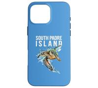 South Padre Island Texas Souvenir Acuarela Tortuga Marina Carcasa para iPhone 16 Pro MAX