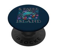 SOUTH PADRE ISLAND TX BLUE CRAB VACACIONES EN LA PLAYA DE VERANO PopSockets PopGrip Adhesivo