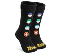 South Park Calcetines antideslizantes para hombre, mullidos y cálidos con forro polar sherpa, regalos divertidos para él, Black, Talla única