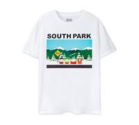 South Park Camiseta de Hombre Classic Scene Blanco | Camiseta icónica con gráficos de Dibujos Animados | Ropa de animación Atemporal | Mercancía de Regalo