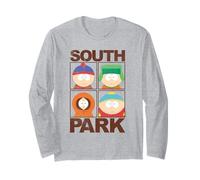 South Park Character Grid Distressed Funny Cartoon Manga Larga