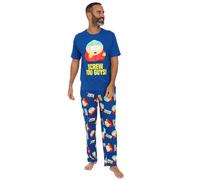 South Park Conjunto de pijama largo Cartman para hombre, azul, XL