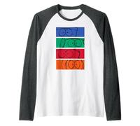 South Park Eyes Colorblock Pop Art Funny Cartoon Camiseta Manga Raglan