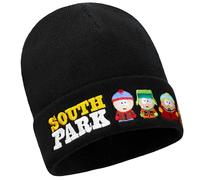 South Park Gorro Negro con Puño, Gorro Tejido Cálido, Accesorios de Invierno Suaves, Ideas de Regalos (Talla Única, Multi 1 Piezas)