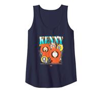 South Park Kenny Muerte Pose Calle Arte De Dibujos Animados Clásico Camiseta sin Mangas, Mujer, Azul Marino, L