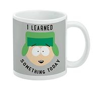 South Park Kyle I Learned Something Today - Taza de café de cerámica, tazas de regalo novedosas para café, té y bebidas calientes, 11 onzas, color blanco