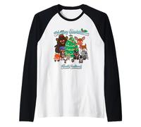 South Park Merry Christmas Hail Satan Critters Funny Cartoon Camiseta Manga Raglan