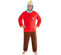 South Park Pijama Enterizo Hombre Invierno, Pijama Cartman con Capucha 3D, Ropa de Dormir Divertida, XS-3XL, Regalo Hombre (XS, Rojo)