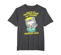 South Park Professor Chaos Destruction & Doom Camiseta, Hombre Tallas Grandes, Jaspeado Oscuro, 2X Alto