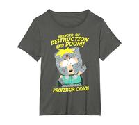 South Park Professor Chaos Destruction & Doom Camiseta, Mujer Tallas Grandes, Asfalto, 4XL Grande