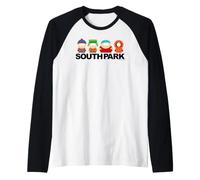 South Park Stan Kyle Eric & Kenny The Core Four Portrait Camiseta Manga Raglan