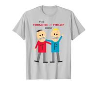 South Park Terrance and Phillip Camiseta, Hombre, Plata, XL
