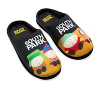 South Park Zapatillas de Estar para Hombre - Pantuflas de Casa de Invierno (Negro/Multi, 43 EU)