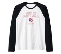 South Portland Maine (ME) Camiseta Manga Raglan