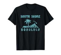 South Shore Diamondhead Palmera Honolulu Estilo Vintage Camiseta