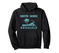 South Shore Diamondhead Palmera Honolulu Estilo Vintage Sudadera con Capucha