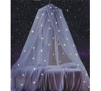 South To East - Dosel de cama con elemento de espacio fluorescente, 230 Mosquitera para bebé, niños, niños, niñas, niñas. Dosel de cama para bebé, cuna, cama de niña o cama de tamaño completo