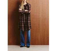 Southern Cotton Vestido camisero de cuadros. Negro 38/S