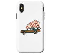 Southern Thanksgiving Station Wagon Turkey Retro Funny tee Carcasa para iPhone X/XS