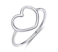 SOUTHPLUS Anillo Eternity Love Ring para Mujer de Plata con Circonita Cúbica, Amor Anillo Minimalista Compromiso Alianzas, Anillo de Eternidad Boda (Love Plata, 54(17.3))