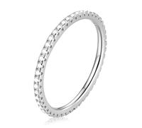 SOUTHPLUS Anillo Eternity Love Ring para Mujer de Plata con Circonita Cúbica, Amor Anillo Minimalista Compromiso Alianzas, Anillo de Eternidad Boda (Eternity, 54(17.3))