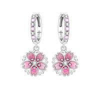 SOUTHPLUS Pendientes de plata 925, Pendientes de Libélula Pendientes Colgantes de Plata 925 para Mujer Regalo para Mujeres Novias y Niñas, con Caja deRegalo (Flores Cerezo)