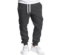 Southpole Active Basic Jogger-Pantalones de Forro Polar chándal, Carbón Brezo, 4XL para Hombre