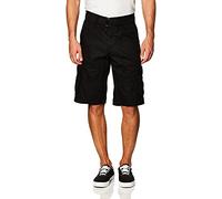 Southpole Men's All-Season Belted Ripstop Basic Cargo Short, Black/New, 29