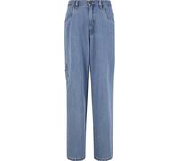 Southpole Pantalón Vaquero para Hombre de Gran tamaño, con Logotipo Bordado, Estilo Retro, Color Azul, Tallas 28 - 38, Retro Mid Blue, 30