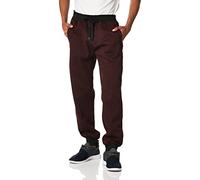 Southpole Pantalones Deportivos básicos de Forro Polar para Hombre, Borgoña Jaspeado, M