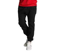 Southpole Pantalones Deportivos básicos de Sarga elástica para Hombre, Tallas Regulares y Grandes y Altas, Negro -, 5XL Grandes Alto