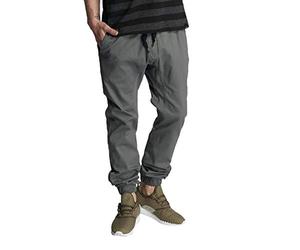Southpole Pantalones Deportivos básicos de Sarga elástica para Hombre, Tallas Regulares y Grandes y Altas, Gris Oscuro, 3XL Grandes Alto