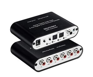 SOUTHSKY 5.1CH Convertidor de Audio para Amplificador Antiguo de Sonido Surround, Digital SPDIF Óptico Coaxial a 6 RCA Analógico, Soporta Decodificador Dolby AC3 DTS, Cine en Casa de 5.1 Canales