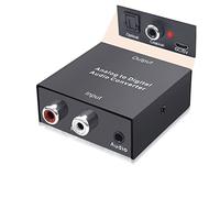 SOUTHSKY Audio Converter, Estéreo Analógico a Digital Adaptador, Convertir 3.5mm Aux Jack R / L 2RCA señales a SPDIF, Toslink, óptico,coaxial