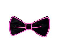 SOUTHSKY Pajaritas Led Luminoso Corbata Disfraz de Luces Neon Brillante EL Light Up Strap Adjustable 4 Modos for Halloween Costume Cosplay Party (Rosa)