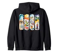 Southwest Desert Road Trip Acuarela Arte Sudadera con Capucha
