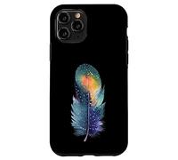 Southwest Native American Indian Paint Art Pluma Colorida Carcasa para iPhone 11 Pro