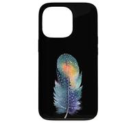 Southwest Native American Indian Paint Art Pluma Colorida Carcasa para iPhone 13 Pro