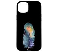 Southwest Native American Indian Paint Art Pluma Colorida Carcasa para iPhone 15 Plus