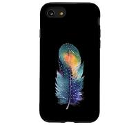 Southwest Native American Indian Paint Art Pluma Colorida Carcasa para iPhone SE (2020) / 7/8