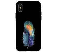 Southwest Native American Indian Paint Art Pluma Colorida Carcasa para iPhone X/XS