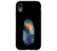 Southwest Native American Indian Paint Art Pluma Colorida Carcasa para iPhone XR